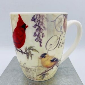Christian Inspired Sandy Clough Songbirds Coffee Mug Faithfully Yours Songbirds